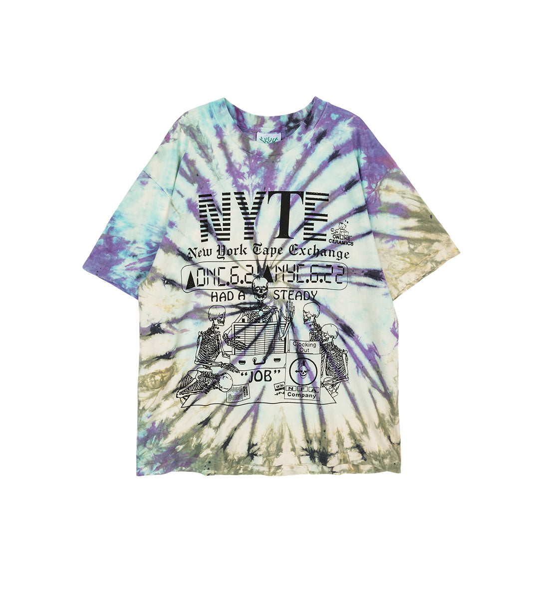 Online Ceramics - New York Tape Exchange Tee - (Tie-Dye)