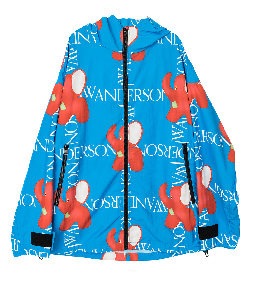 J.W.ANDERSON HOODED SHELL JACKET BLUE – ADDICTED