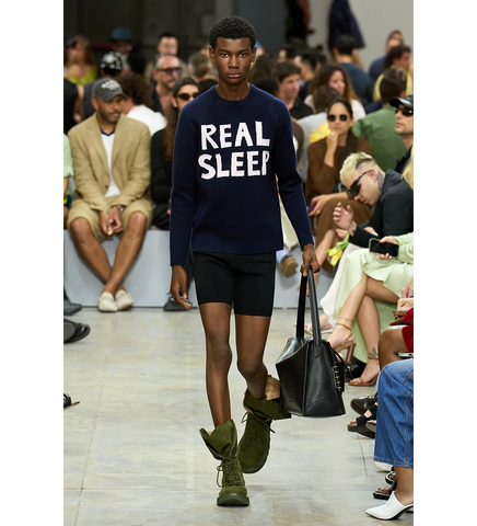 REAL SLEEP PRINTED SWEATSHIRT DARK NAVY