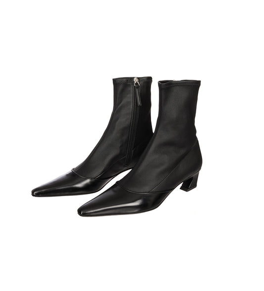 HEELED ANKLE BOOTS BLACK