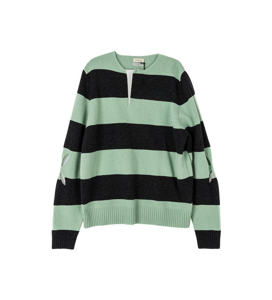 RUGBY KNIT GREY / MINT