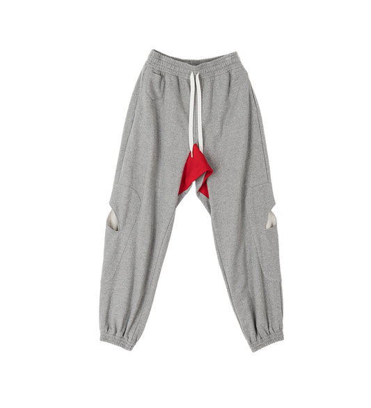 SLASHED JOGGERS GREY