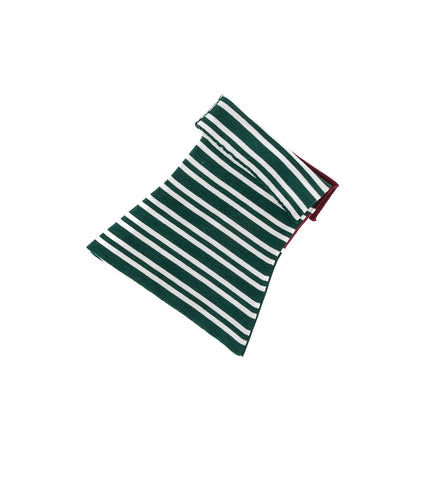 KNIT SNOOD GREEN STRIPE