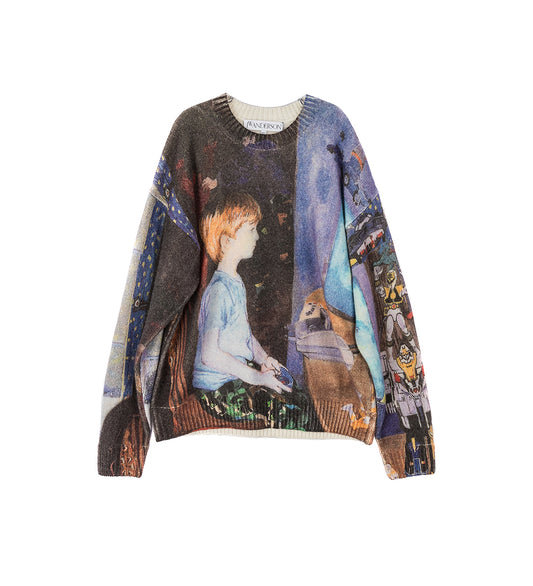 PRINTED JUMPER BLUE