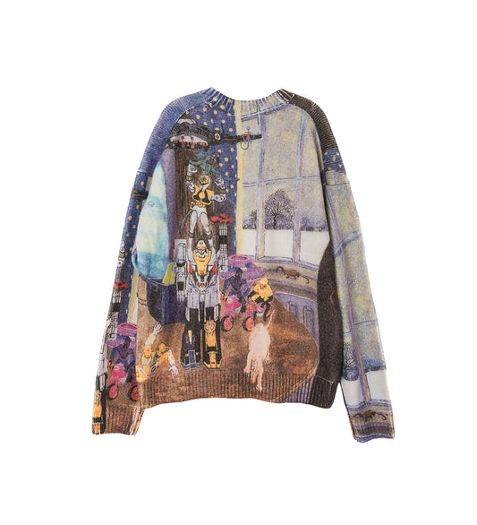 PRINTED JUMPER BLUE