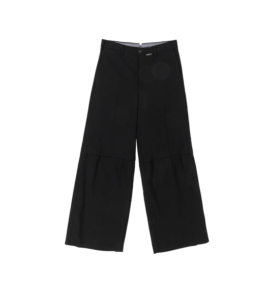 WOOL BLEND PANTS BLACK