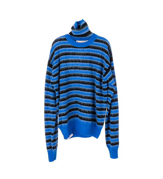 STRIPE ROUNDNECK SWEATER BLUE/MULTI