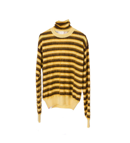 STRIPE ROUNDNECK SWEATER YELLOW/MULTI