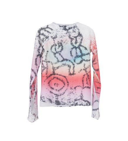 PRINTED LONGSLEEVE TOP RAINBOW