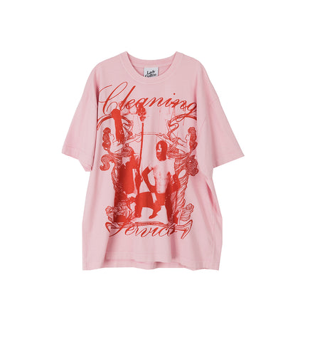 CLEANING SERVICES T-SHIRT RED/PINK