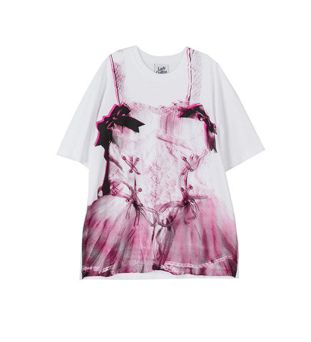 DRESS T-SHIRT WHITE/PINK