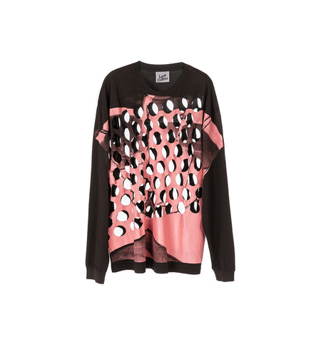 SLING POS LASER CUT LONGSLEEVE PINK/BROWN