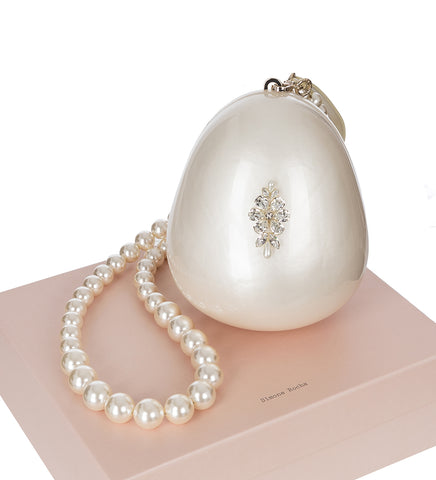 LARGE EGG BAG W/ XL PEARL CROSSBODY & EMB PEARL