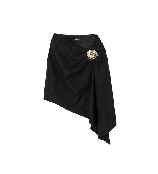 BROCHE SKIRT BLACK