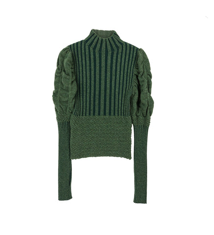 FROSTING KNIT TOP GRASS GREEN/GREEN