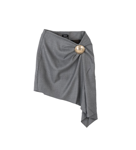 BROCHE SKIRT GREY