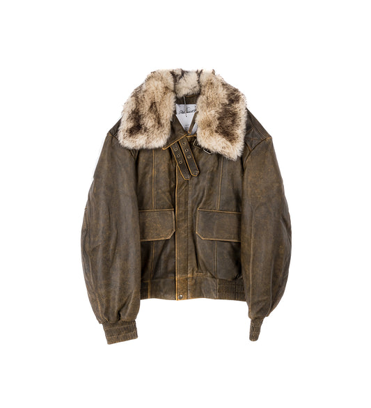 BOMBER JACKET VIEILLI BROWN