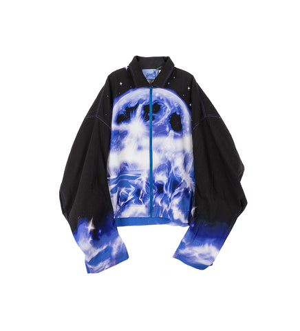 OVERSIZED DENIM JACKET BLACK/BLUE