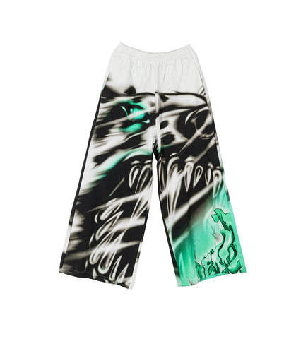 TRACKSUIT PANT WHITE/BLACK/GREEN