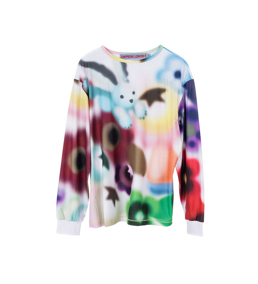 AIRBRUSH BUNNY OVERSIZED TOP MULTI