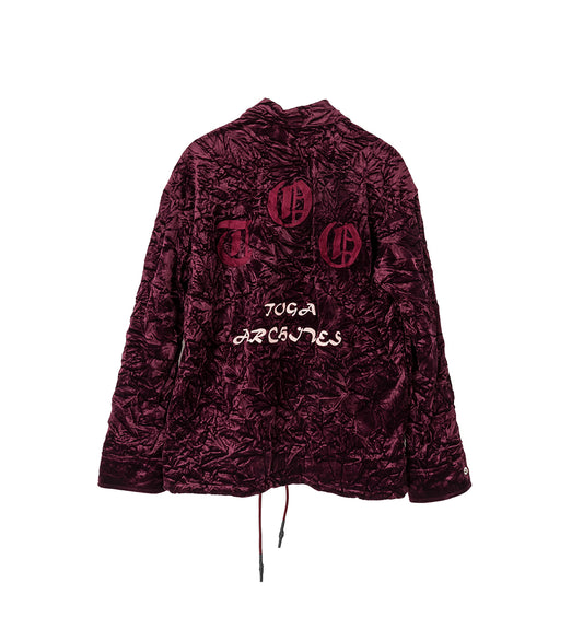 VELOR JERSEY BLOUSON DARK RED