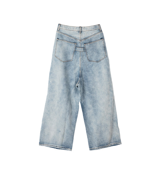 DISTRESSED DENIM JEANS LIGHT WASH