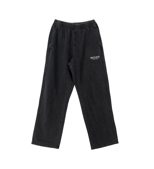 WIDE LEG TRACKPANT WASHED BLACK