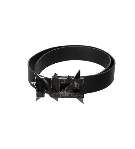 SPIKED LOGO BELT BLACK