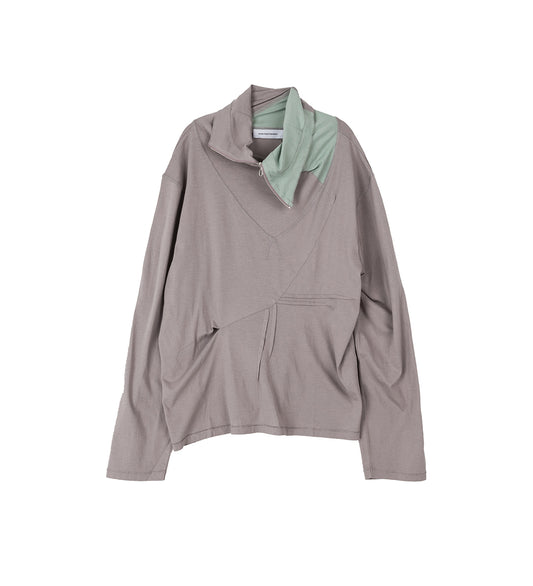 OHNE ZIP LONG SLEEVE LILAC / JADE GREEN