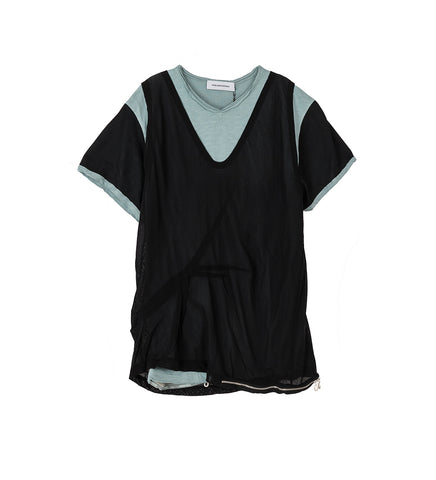 KNOX MESH SHORT SLEEVE JADE GREEN / BLACK