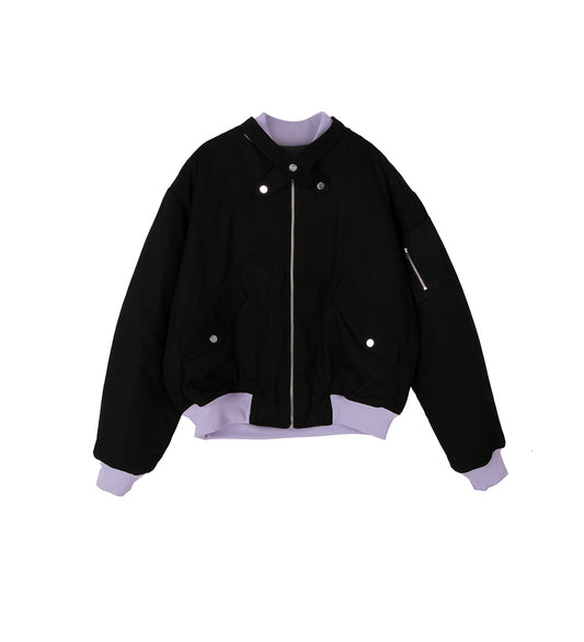 PADDED JUKEBOX BOMBER BLACK