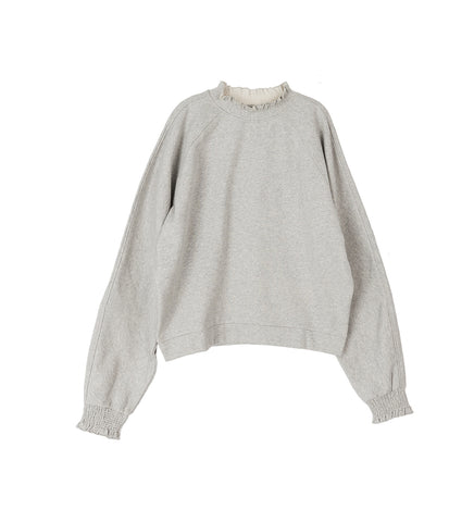 RUFFLE SWEATSHIRT GREY