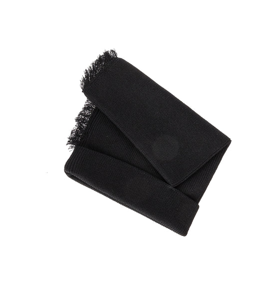 DRAPED BEANIE BLACK