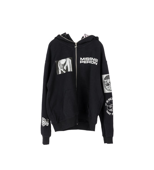 MISSING PERSON BUTTERFLY HOODIE BLACK