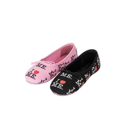 MELODY FLATS I HEART ME BLACK / PINK