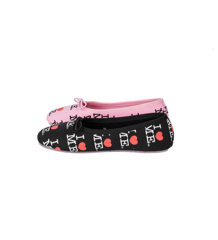 MELODY FLATS I HEART ME BLACK / PINK