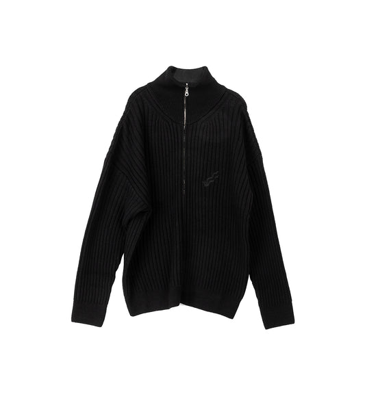 SLACKER RIB KNIT BLACK