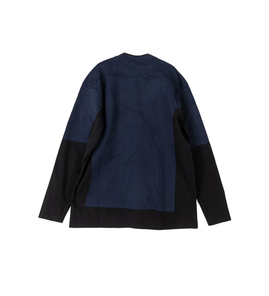 LAYERED LONGSLEEVE T-SHIRT BLACK/NAVY