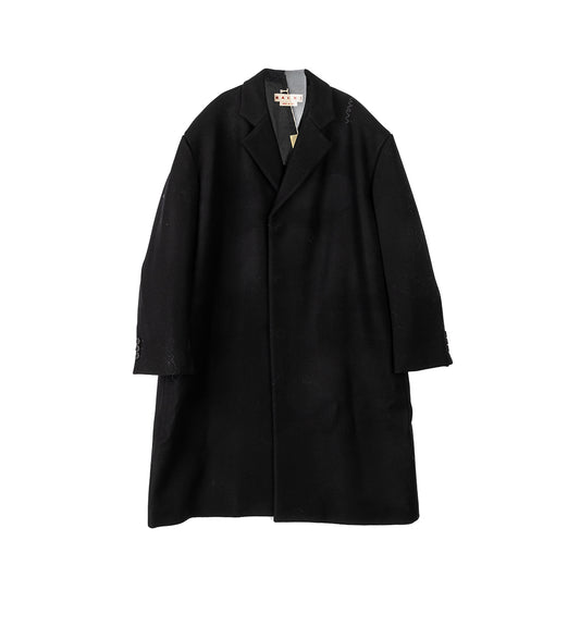 SHOULDER STICHED COAT BLACK