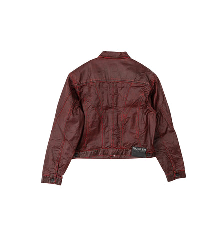 DENIM JACKET VAMPIRE RED WAXED