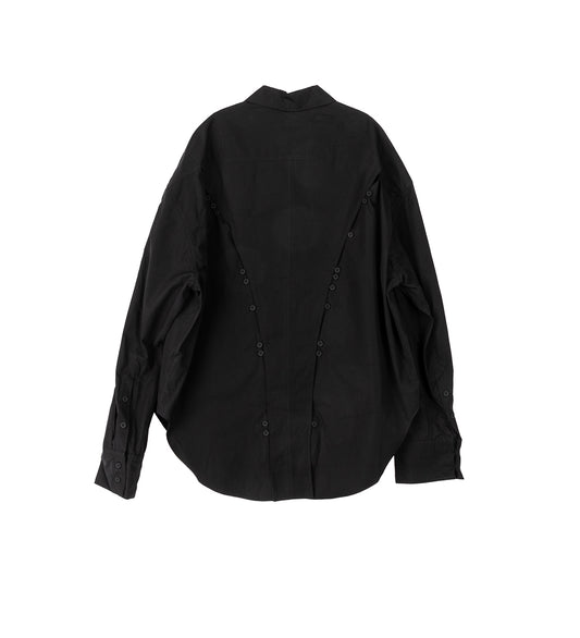 POPLIN BUTTON SHIRT BLACK