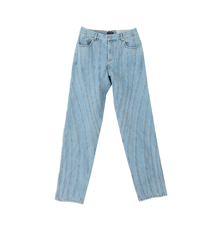 SPIRAL BAGGY JEANS TOKYO BLUE