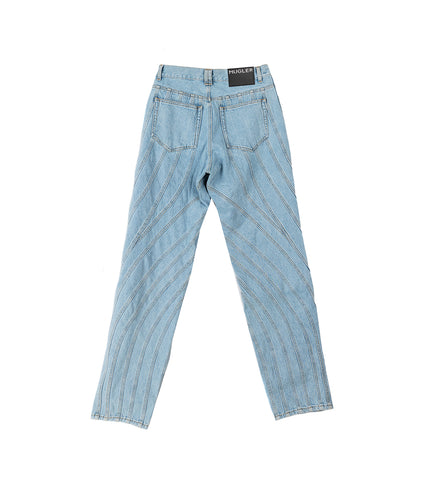 SPIRAL BAGGY JEANS TOKYO BLUE