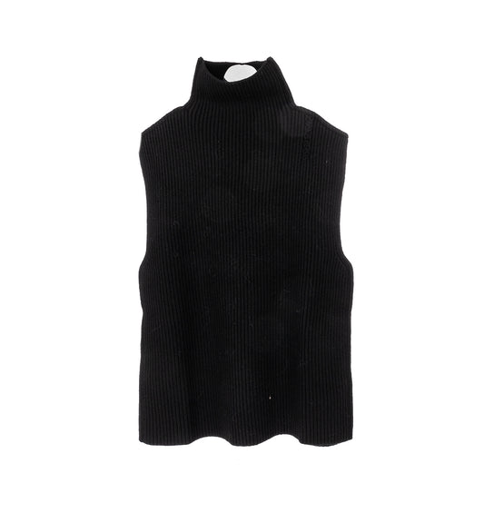 TURTLENECK VEST BLACK