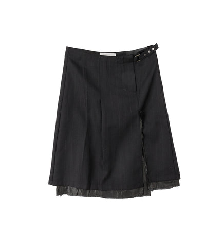 CLAPS SKIRT MAITRE D BLACK WOOL