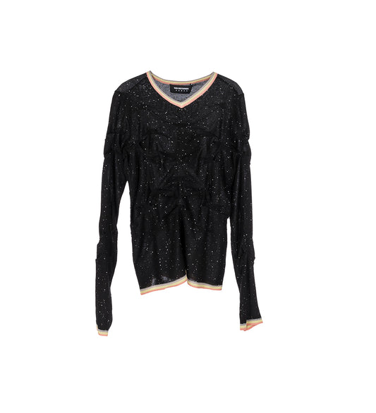 ZABRISKIE LS KNIT TOP STARLIGHT BLACK