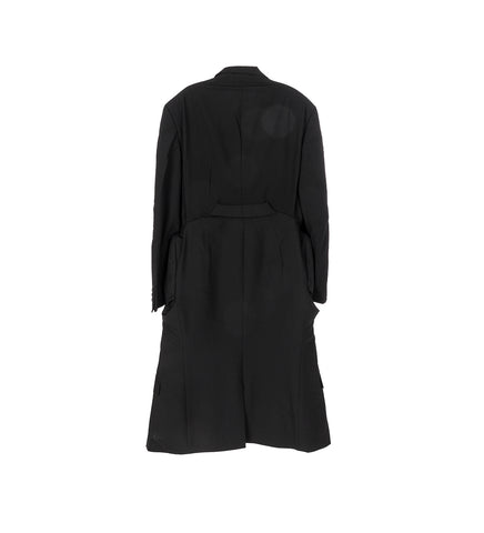 DOUBLE SUIT JACKET COAT BLACK