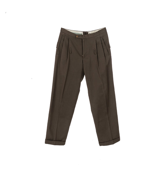 INSIDE OUT WAIST TROUSERS BROWN SMALL