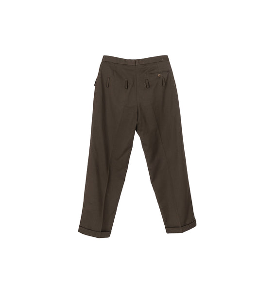 INSIDE OUT WAIST TROUSERS BROWN SMALL