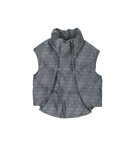 PET-TREE-KOR X NAMESAKE ARLO DOWN VEST GREY GRID